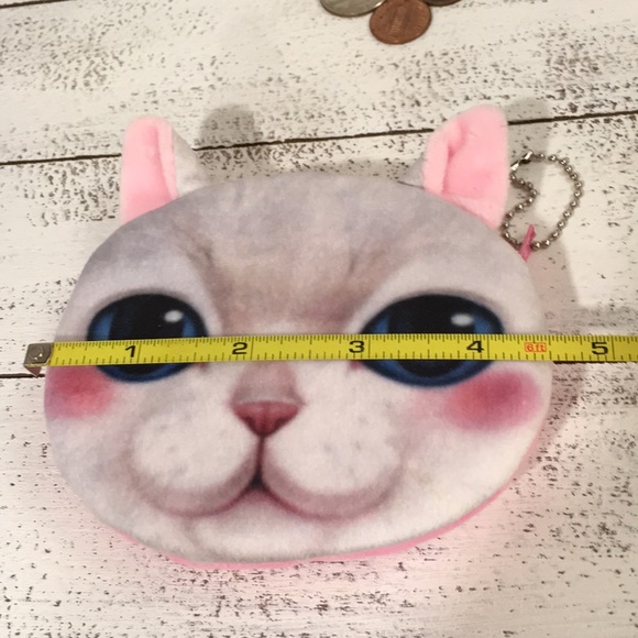 Pink Kitty Cat Coin Purse - Picture 5 of 7